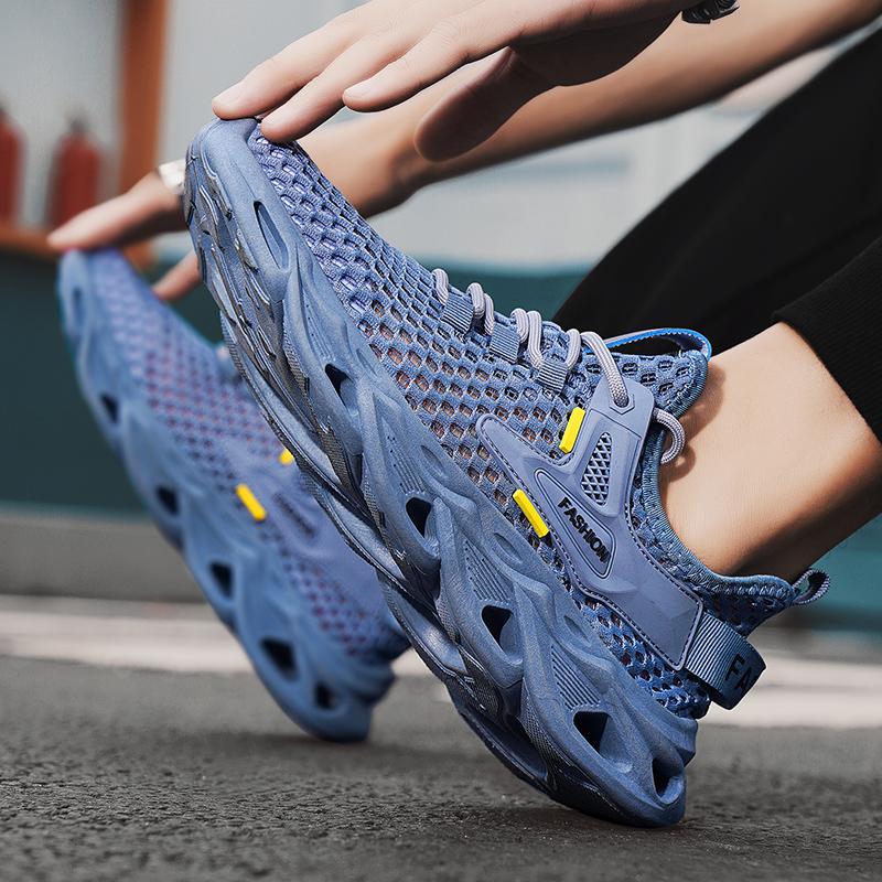 Breathable Mesh Summer Men Platform Sneakers Lightweight Casual Loafers Shoes for Running Tennis Hiking Outdoor Daily Wear