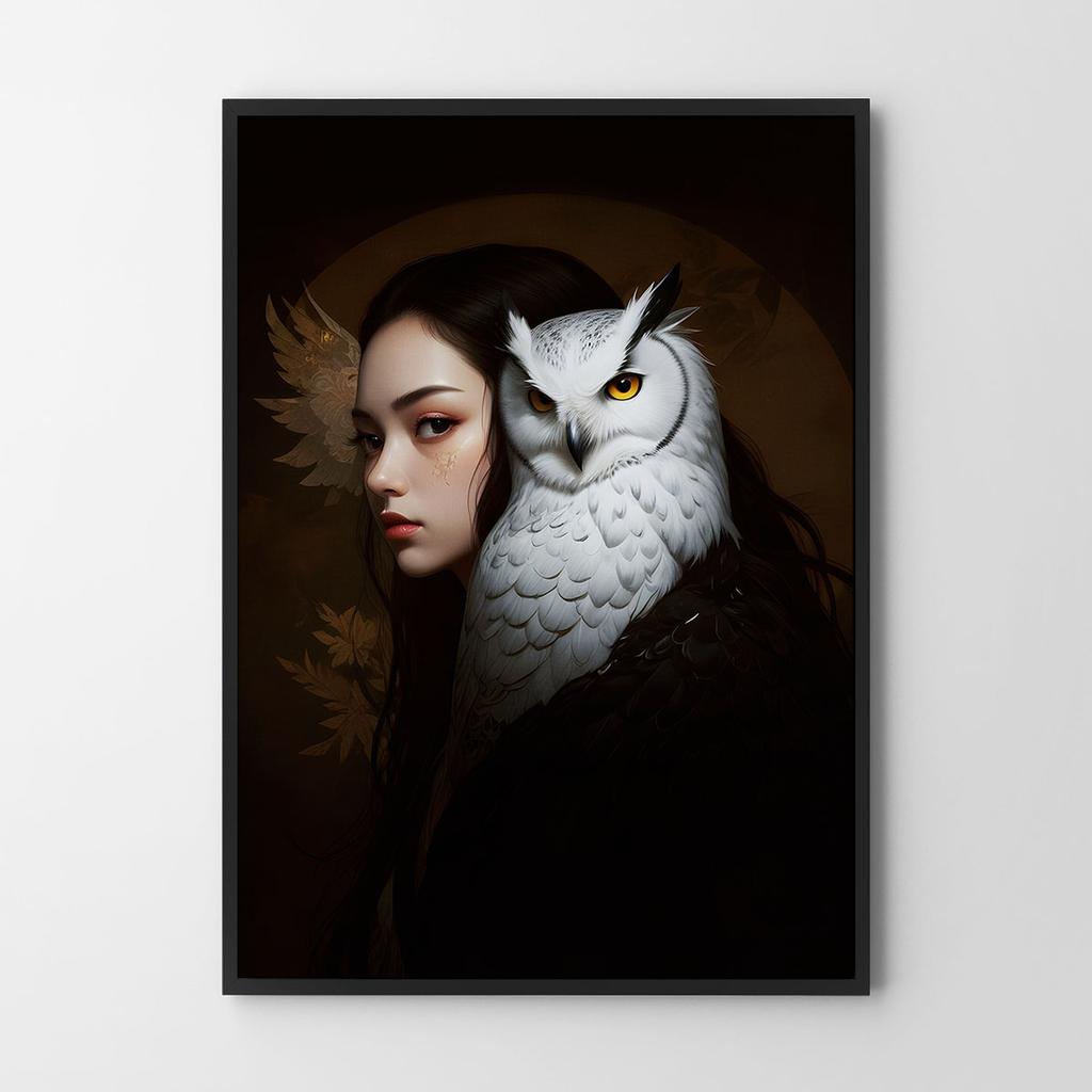 Plakat portret sowa