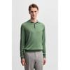Regular Fit Wool Silk Cashmere Polo Knit Sweater Medium Green 50509224313