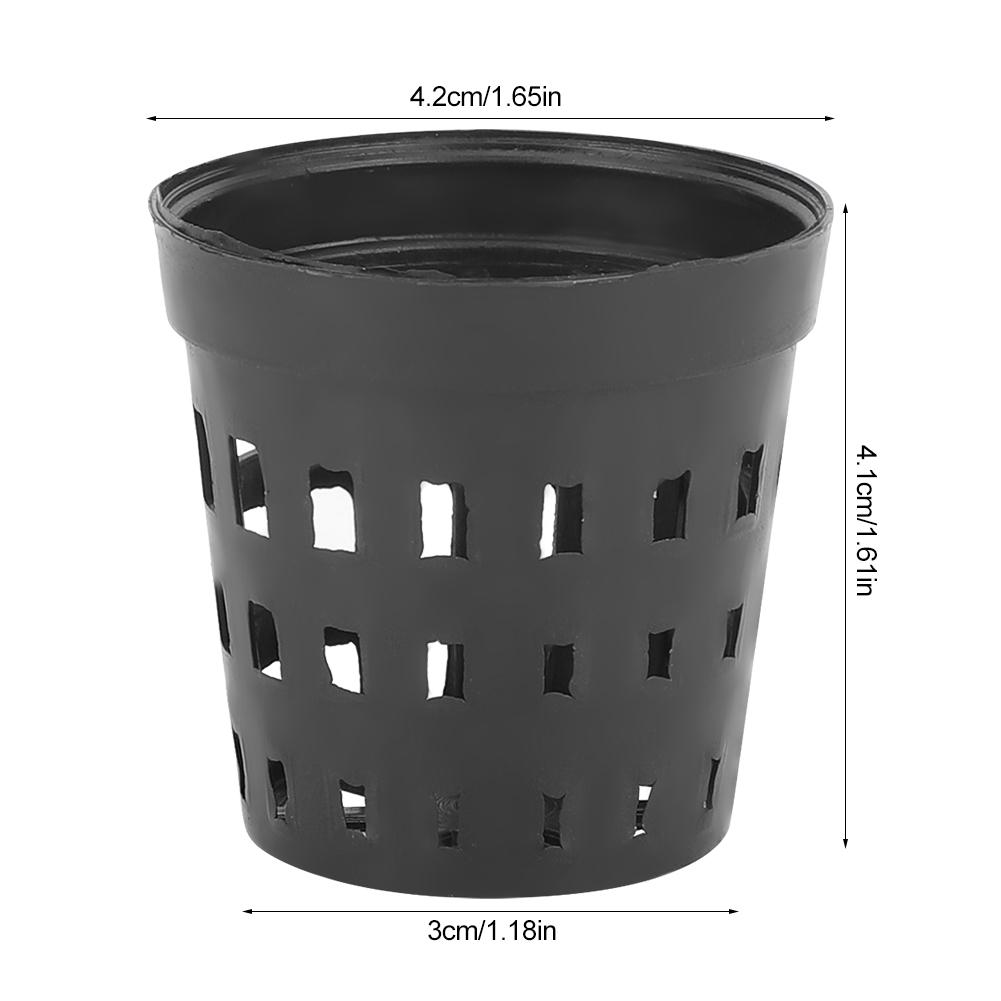 30 STÜCKE Schwarze Kunststoff-Aquarium-Wasserpflanzen-Pflanzkörbe Fischtank-Gras-Anzuchtkörbe