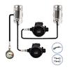 HOTDIVE ST3-DIN Sidemount Double Tank Scuba Regulator Set