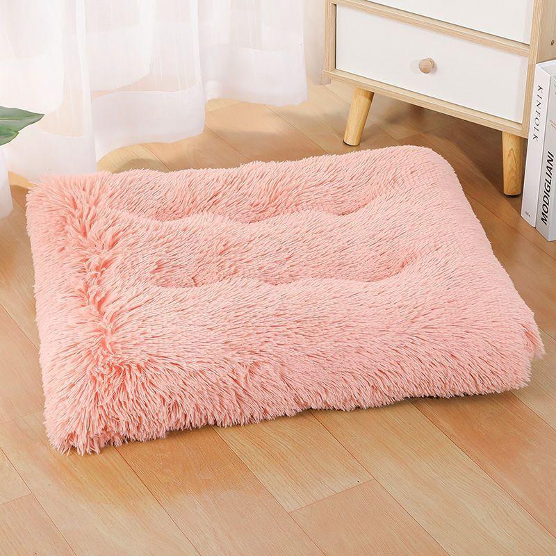 1pc Extra Large Fleece Lined Dog Bed & Cat Mat - Thickened Comfortable Warm Polyester, Easy To Remove & Washable