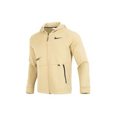 Solid Color Print Logo Zip Hoodie Men Jackets Yellow FB1912-718