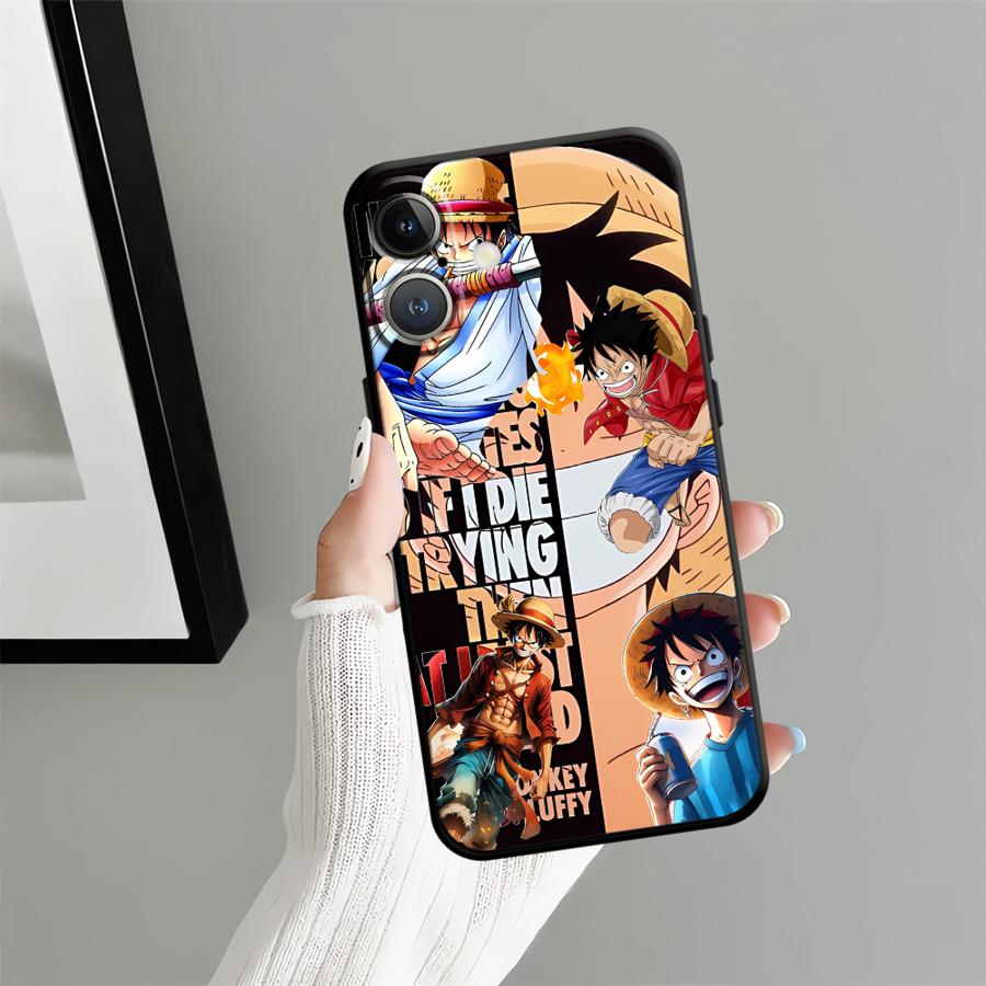 Case for iPhone 15 Plus X XS XR 13 Mini 12 SE 17Air 17 16 Pro Max 11 14 7 8 Funda Phone Cover Anime Luffy Zoro