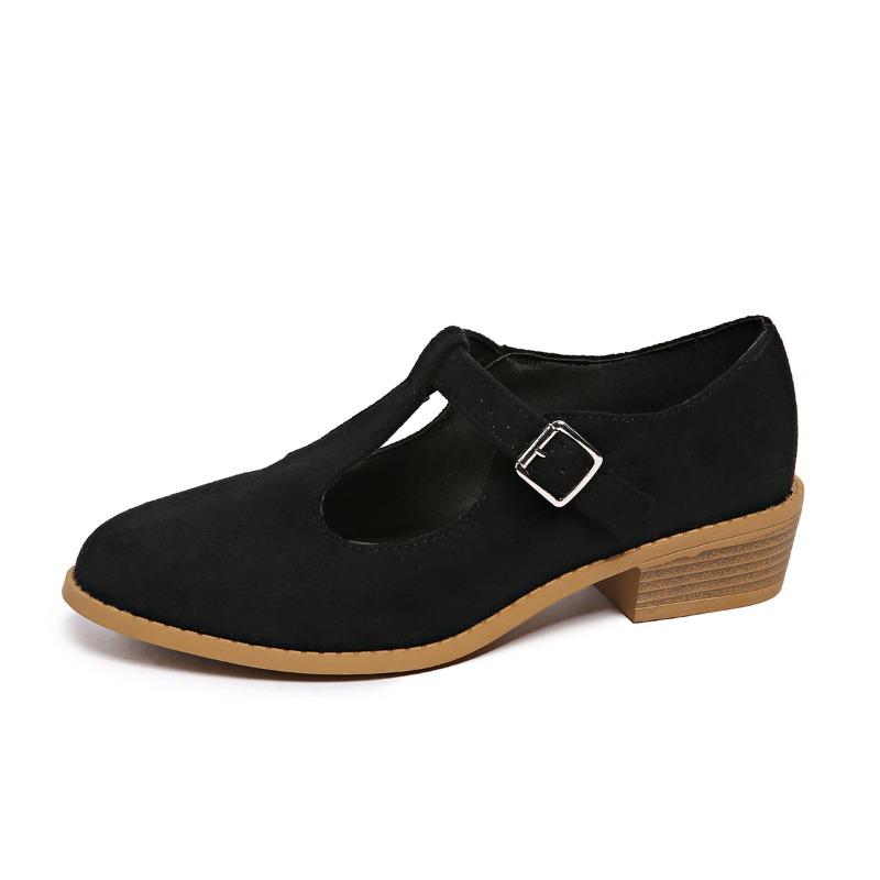 Women’s Low Heel Buckle Slip-On Ankle Boots