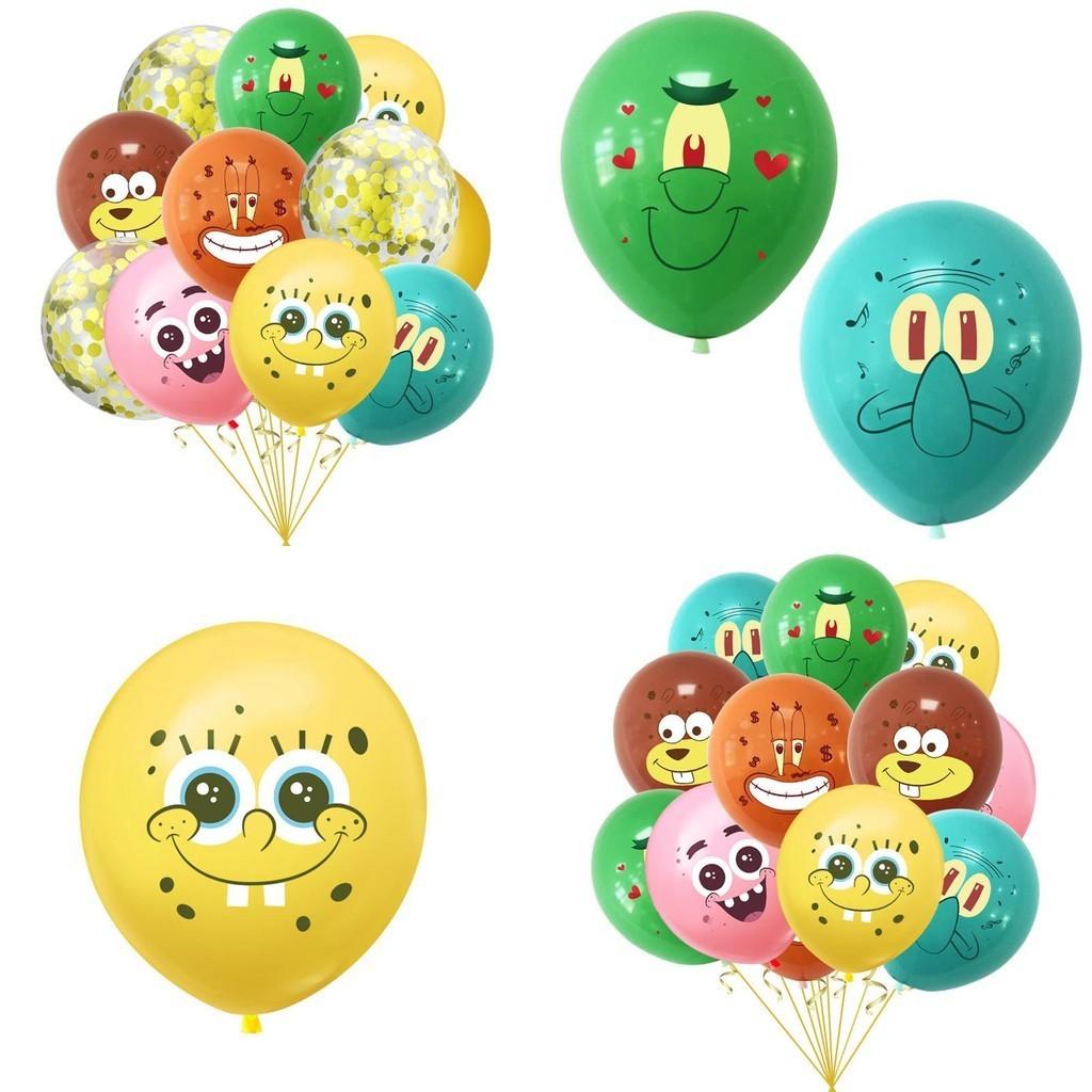 Cute Spongebob Themed Latex Balloons Ideal For Birthday Party And Baby Shower Fun