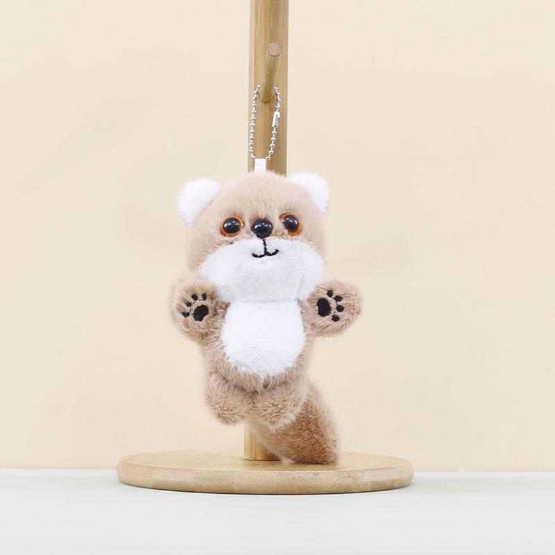 Plush Fox Toy Keychain With Soft Short Fur For Bag Accessory Cute Keychain Fox