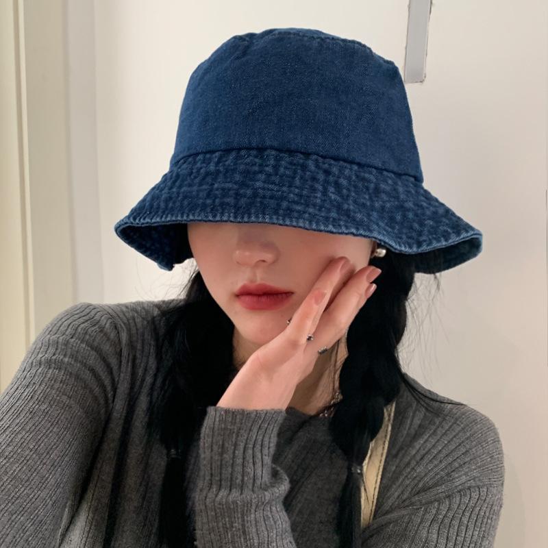 Cowboy Fisherman Hat Hat Women's New Autumn and Winter All match Bucket Hat Korean Style Trendy Basin Hat Showing Small Face