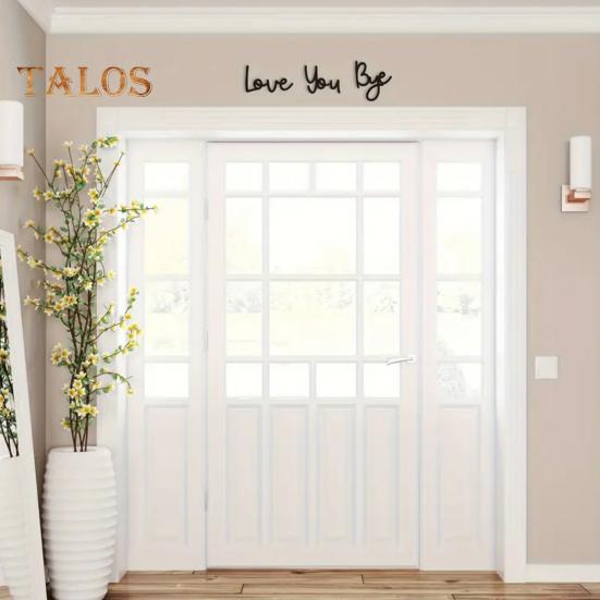 Wooden Wall Decor Sign Love You Bye Sign Home Decor Entryway Wall Letter Ornament Housewarming Wedding Gift for Couples Family