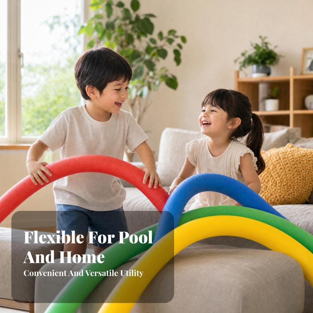 Foam Pool Noodle 150 Cm Long Swim SpongeLike Texture Swimming Support Rod Green Solid