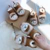 Genuine Leather and Fur Short Boots Little Lion Cartoon Snow Boots for Children Non-slip Warm Cotton Shoes