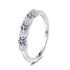 Yin Baichuan D-Shaped S925 Sterling Silver Moissanite Ring for Women - Versatile, Exquisite, Perfect Gift