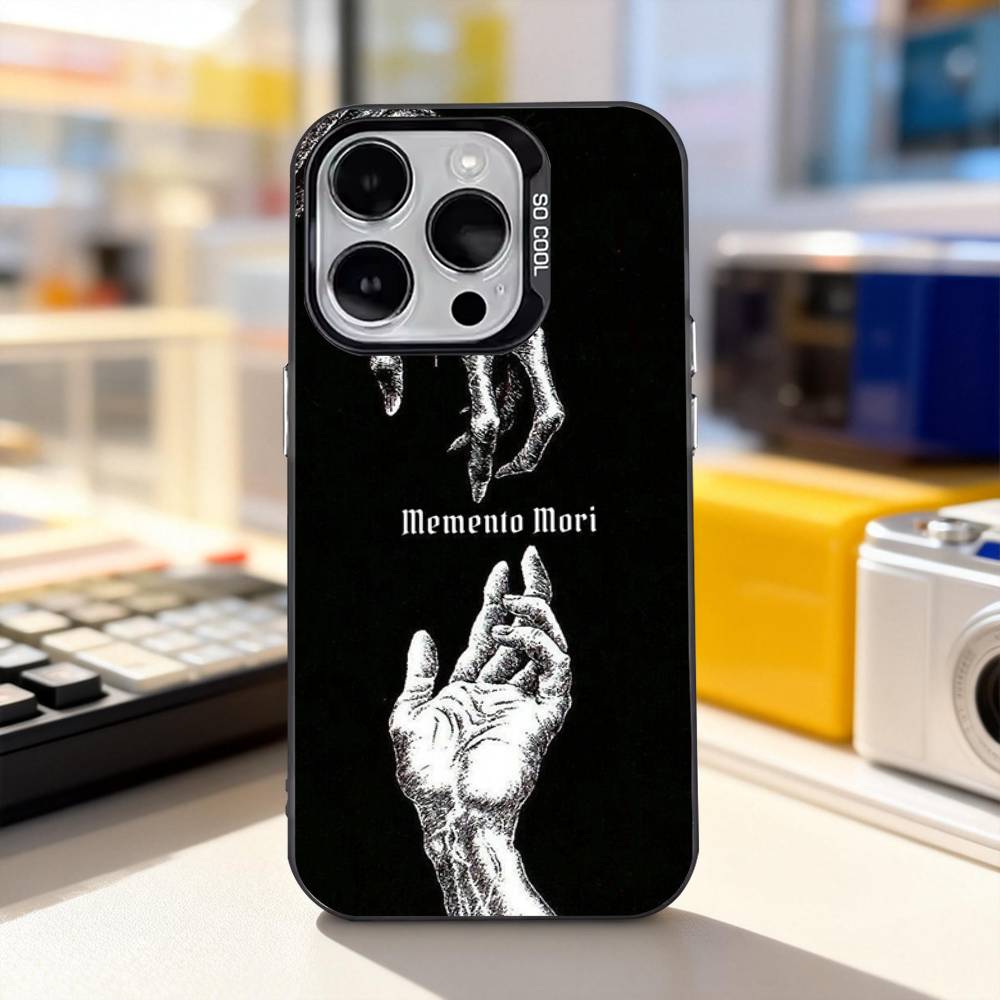 

Memento Mori Cool For iPhone 17,16,15,14,13,12,11,Pro,Max,Plus,E,Air,Mini Anti Fall Black Matte Hard Bumper Phone Case iPhone13PRO