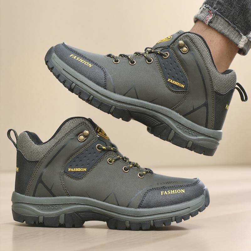 New PU Leather Men's Snake Breathable Casual Comfortable Walking Shoes Non Slip Outdoor Hiking Fashion Men's Shoes