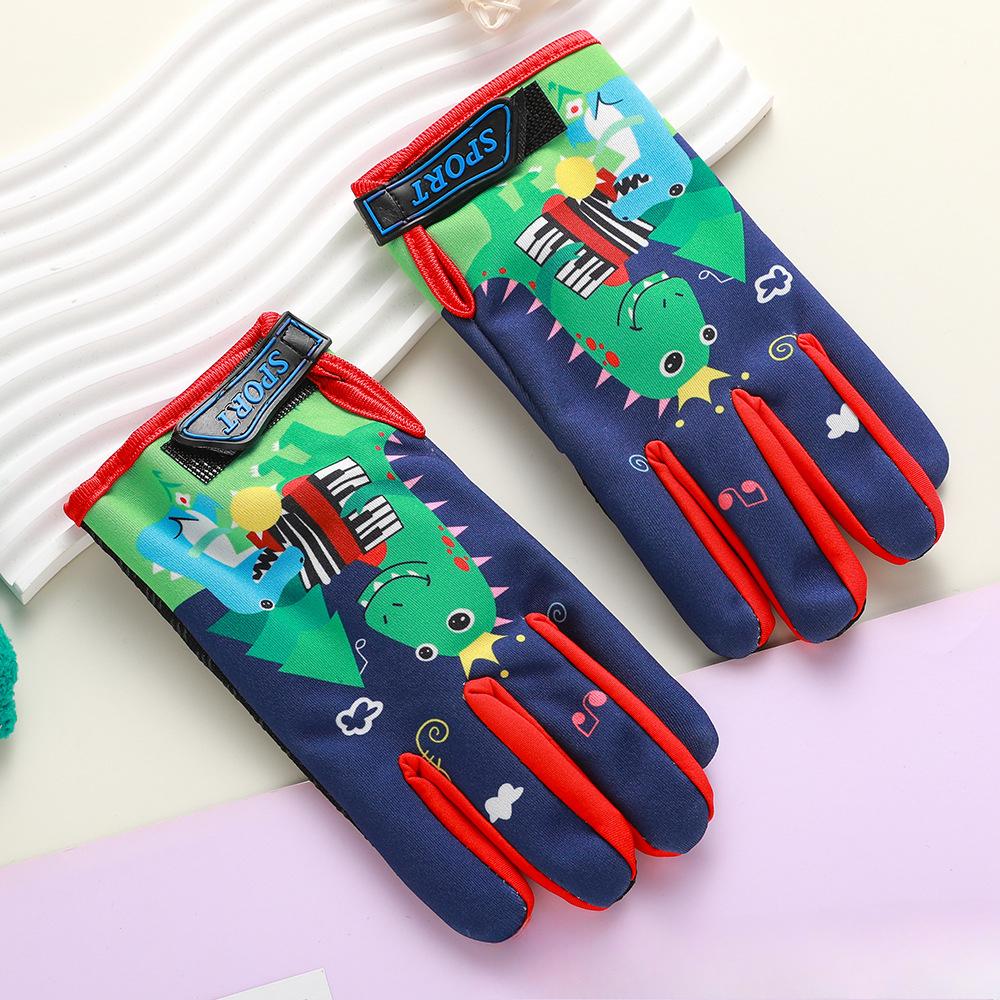 Children's Warm Gloves Outdoor Cycling and Playing with Snow Thickened Cartoon Windproof Plus Velvet Waterproof and Anti Slip Winter Cold Proof Gloves