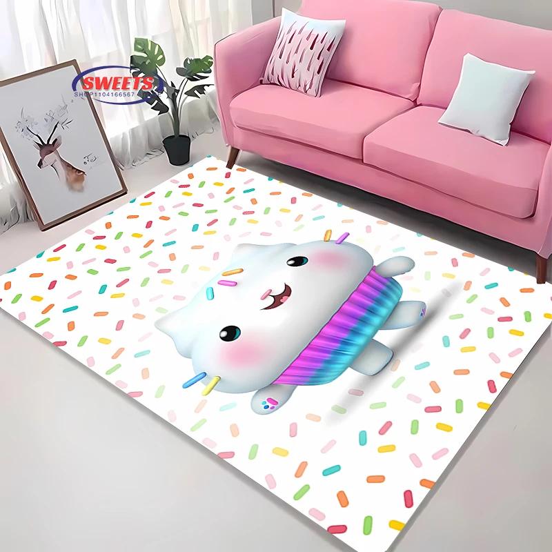 Covor Disney Gabbys Dollhouse, Covor pentru Living Dormitor, Covoraș Decorativ pentru Canapă Bucătărie, Covoraș de Ușă pentru Copii Antiderapant de Podea Durabil, Cadou