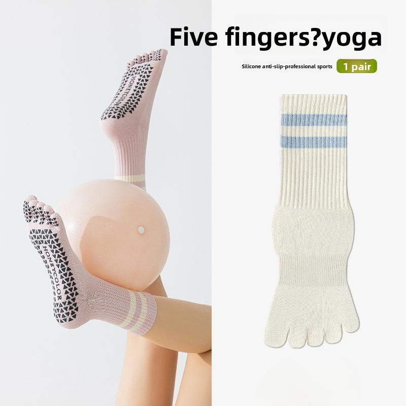 Five-finger Yoga Socks - Children's Sports Anti-odor Sweat-absorbing Fitness Exercise Sportswear - Indoor Pilates Split-toe Socks - Long Tights