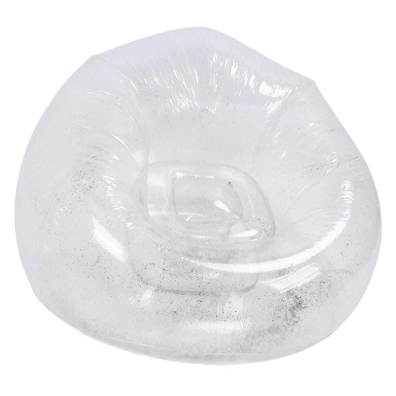

Inflatable Chair Comfortable Relaxing Transparent Ergonomic Space Saving PVC Blow Up Couch Chair