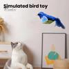 Interactive Cat Toys Hanging Plush Bird Squeaky Sound Simulation Bird Teaser Toy Playful Entertain Bond with Your Pet Kitten Chirping Toy for Cats