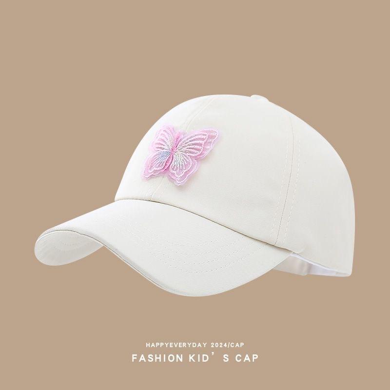 סט 1 יחידה של כובעי ילדים, כובעי טופ קיץ ריקים, כובעי לשון ברווז לתינוקות, כובעי שמש רקומים בפפיון לבנות, כובעי בייסבול עם קוקו קשור