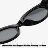 Square Sunglasses Oval Sun Glasses Trend Sunglasses Unisex Retro UV Proof Glasses Punk Street Trend Cool Eyeglass Shades