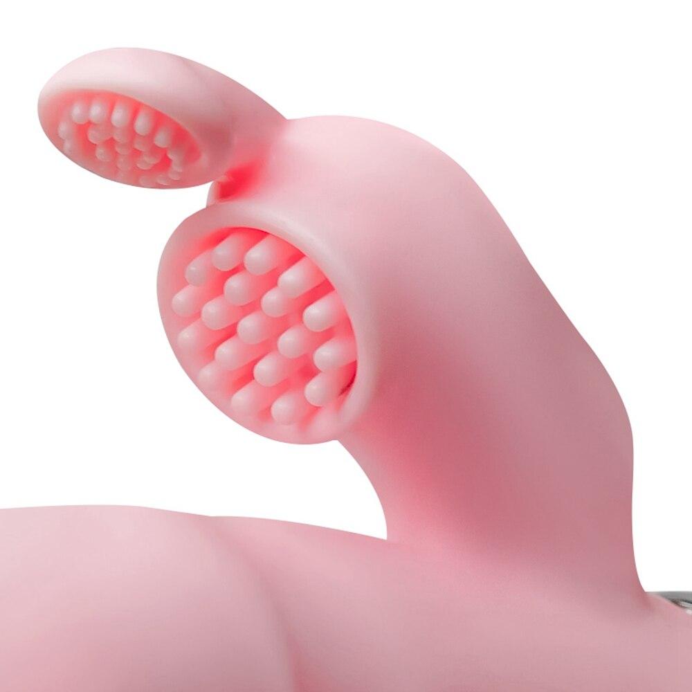 Hračky pro dospělé Dildo Vibrátor Sexuální hračka Olizování jazyka Dvojitá tyč Masturbace Králík Vibrátor Sexuální produkt pro dospělé Vibrátor pro ženy