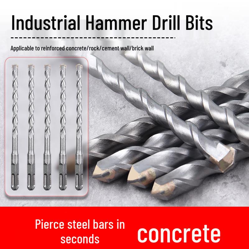 Wiertło udarowe ze stali wolframowej do betonu z chwytem kwadratowym i okrągłym