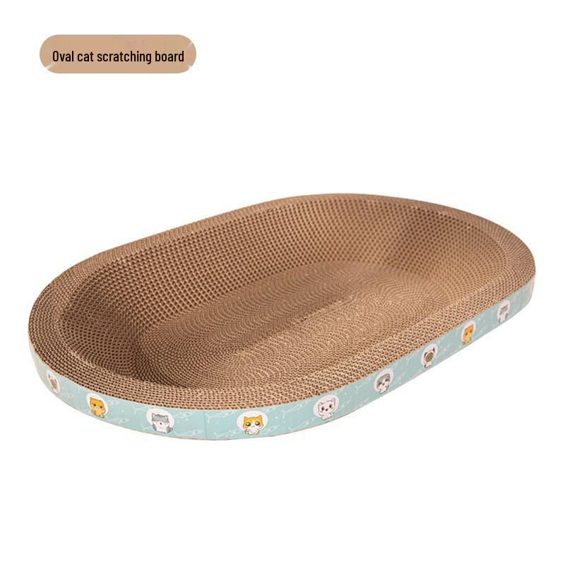 Durable Oversized Cat Scratching Bed: Scratch-Resistant, No-Shed Corrugated Cardboard for Self-Entertainment