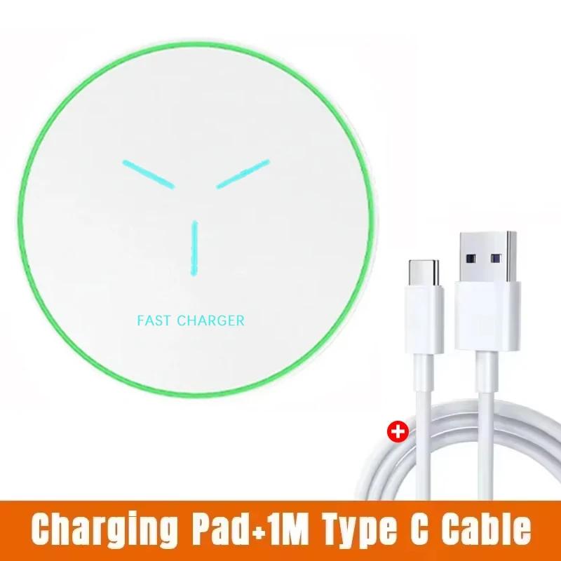 Wireless Charger Pad LED Light Fast Wireless Charging Induction Phone Holder For iPhone 17 16 15 14 13 12 Pro Max Samsung Xiaomi