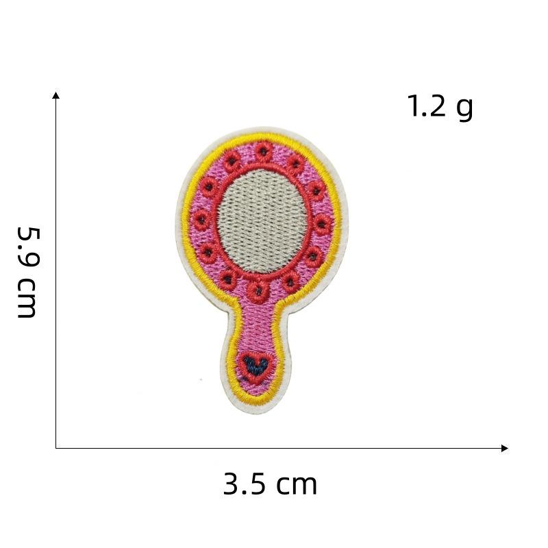 Pink Cartoon Girl Cloth Sticker Doll Computer Embroidery Label Clothing Accessories Cloth Embroidery Hole Patch