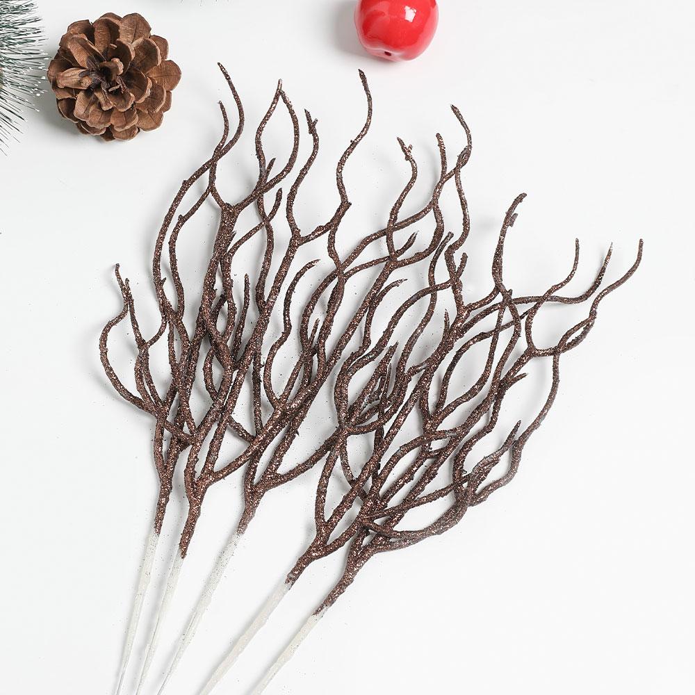 3/5Pcs Christmas Decorations Colored Branch Artificial Bouquet Xmas Tree Ornament Home Decor New Year Navidad 2025 Accessories