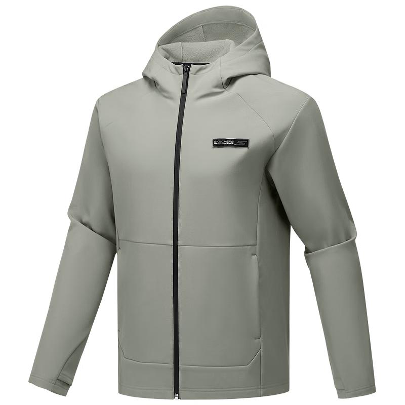 Skechers Men s Fleece-Lined Hooded Jacket L