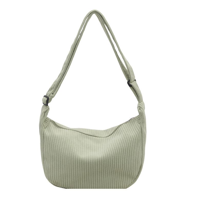 Cord Samt Fauler Wind Japanische Tide Literarische Ein-Schulter Umhängetasche Schick Student Lässig Koreanische Version Damen Einfache Knödel-Tasche
