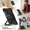 For Samsung Galaxy Tab S10 FE/Tab S9/Tab S9 FE.360° Rotating Grip Heavy Duty Protection Stand TPU+PC 3in1 Anti-knock Shockproof Tablets PC Case
