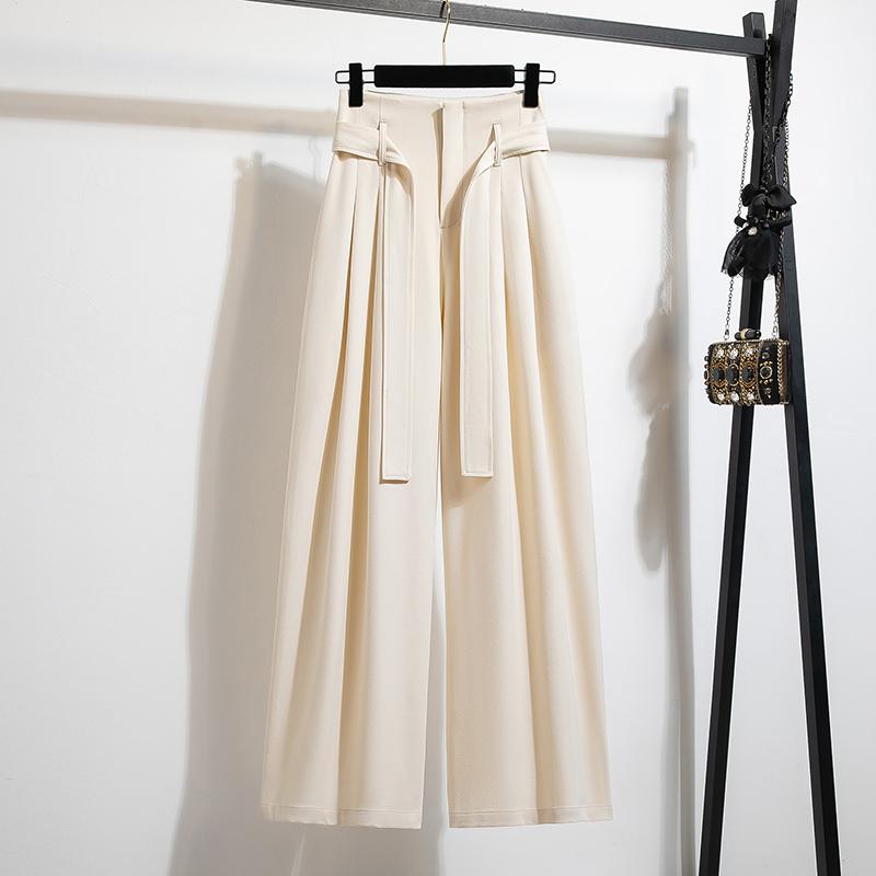 DIMANAF Primăvara Plus Dimensiune Femei Pantaloni Largi cu Picior Pantaloni de Bază Elastic Pantaloni Casual Lejer Pantaloni Plisați 5XL