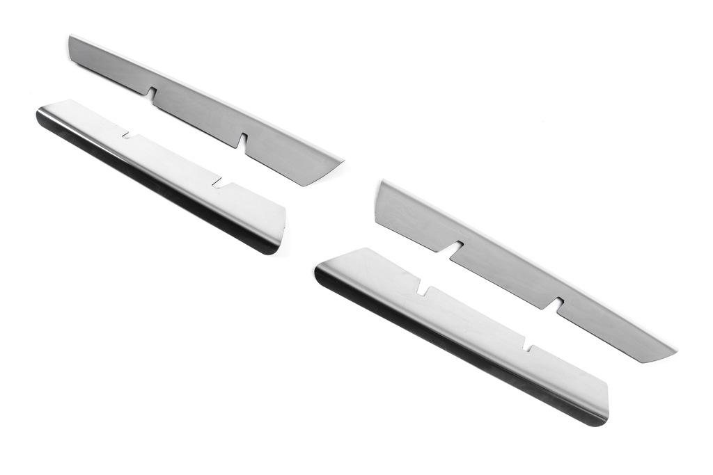Накладки на решетку (модель 2006-2025, 4 шт, нерж) OmsaLine - Итальянская нержавейка для Renault Megane II