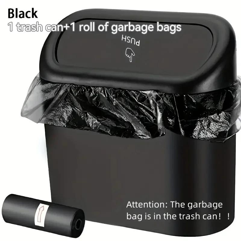 

3шт автомобильный мусорный бак (с крышкой) Содержит 60 (300) Мешки для мусора, маленькие автомобильные мусорные баки, герметичные мини-автомобильные аксессуары