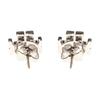 Tory Burch Classic Logo Silver Earrings With Diamonds Women earrings 53423-042