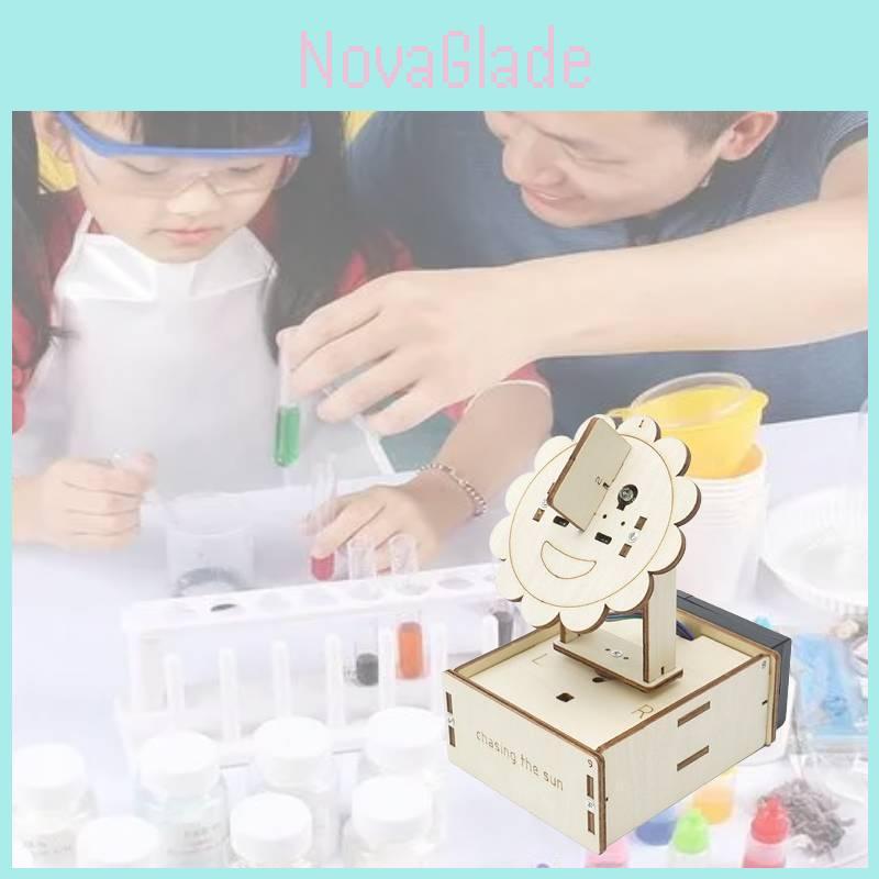 Steam Education Diy Wooden Light Tracking Sensor Material Kit For Children Programming Learning