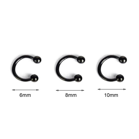 10 stuks roestvrijstalen hoefijzerbar lip neus septum oorring stud body piercing