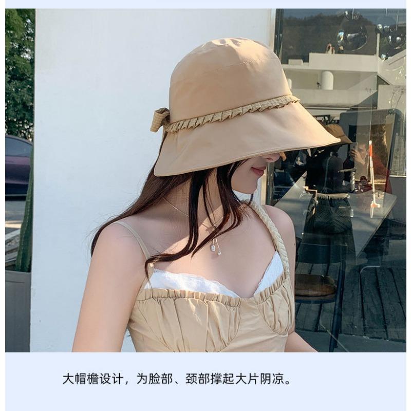 Korean Style Wide Brim Sun Hat Breathable Elegant Casual Outdoor Sun Protection Hat