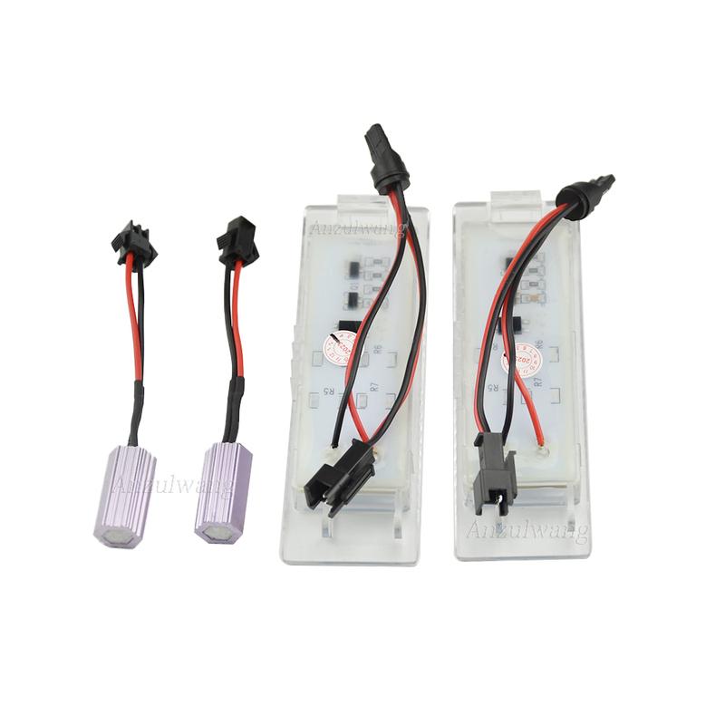 2x LED Number License Plate Light Lamp Assembly For Fiat 500L 500X Bravo Brava Grande Punto Evo Tipo Doblo Linea Car Styling