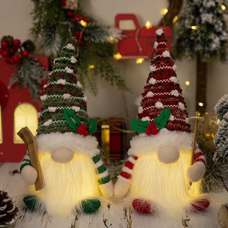 Gnome Lightup Enchanting In Red And Green Ideal For Display Christmas