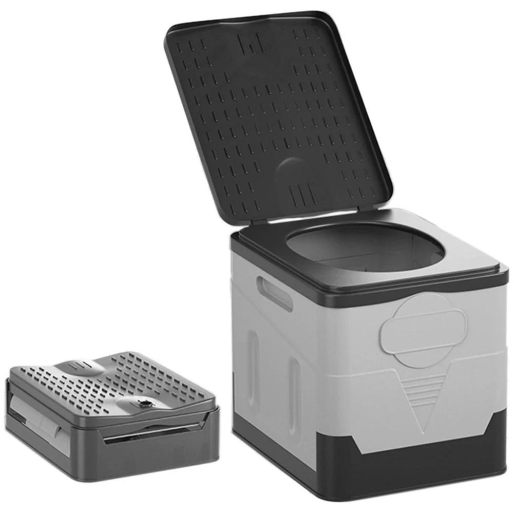 Portable Toilet Car Toilet Bucket Trash Can Travel Outdoor Camp Folding Toilet for Tour Emergency Self-driving for Adults & Kids