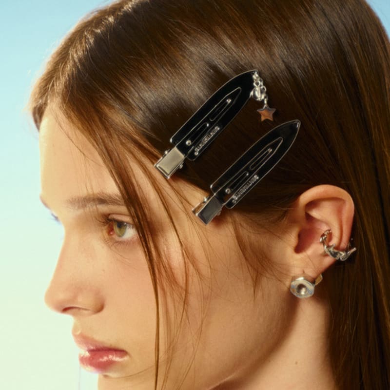 SENTIMENTS NO.512 [BLACK] SURFBOARD STAR HAIR PIN 2set