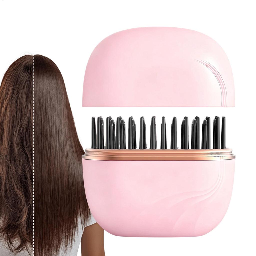 Kabelloser Haarglätter-Kamm, Tragbarer Mini-Glättkamm für Reisen, Haarstyling-Werkzeug für Frauen Mädchen, Tägliche Anwendung