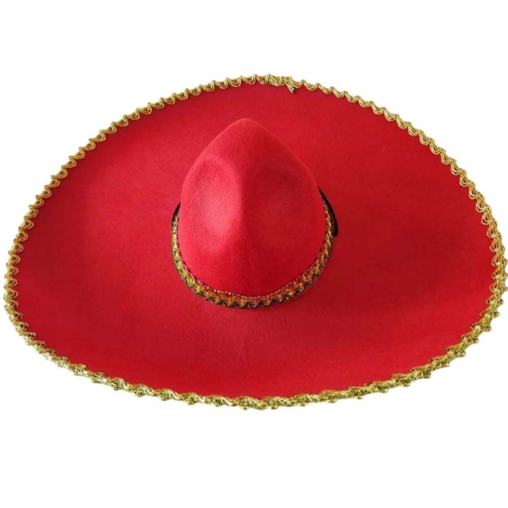 Ethnic Style Sombrero Hat Rolled up Brim Mexican Caps Mexico Hat Costume Accessories
