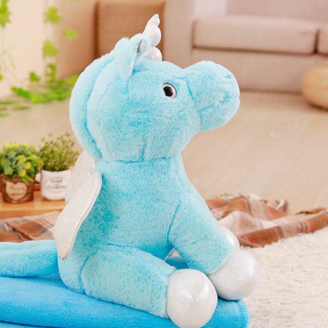 

[ 1 шт 40 см кавайная мягкая плюшевая лошадь с крыльями, милые животные, мультяшные единороги, плюшевые игрушки, милые синий