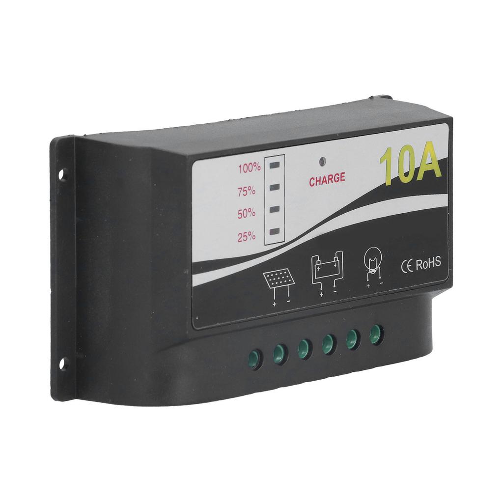 Solar Charge Controller Regulator Durable ABS Housing Solar Panel Charger Discharge Regulator 12V 24