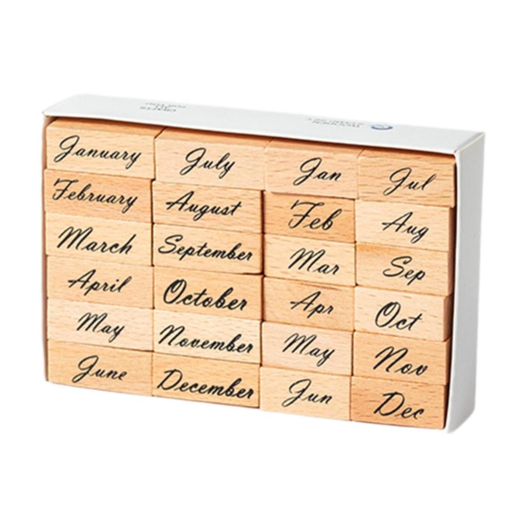 1 Box Decorative Wooden Stamps, Lightweight Wooden Rubber Stamps for Decorating,